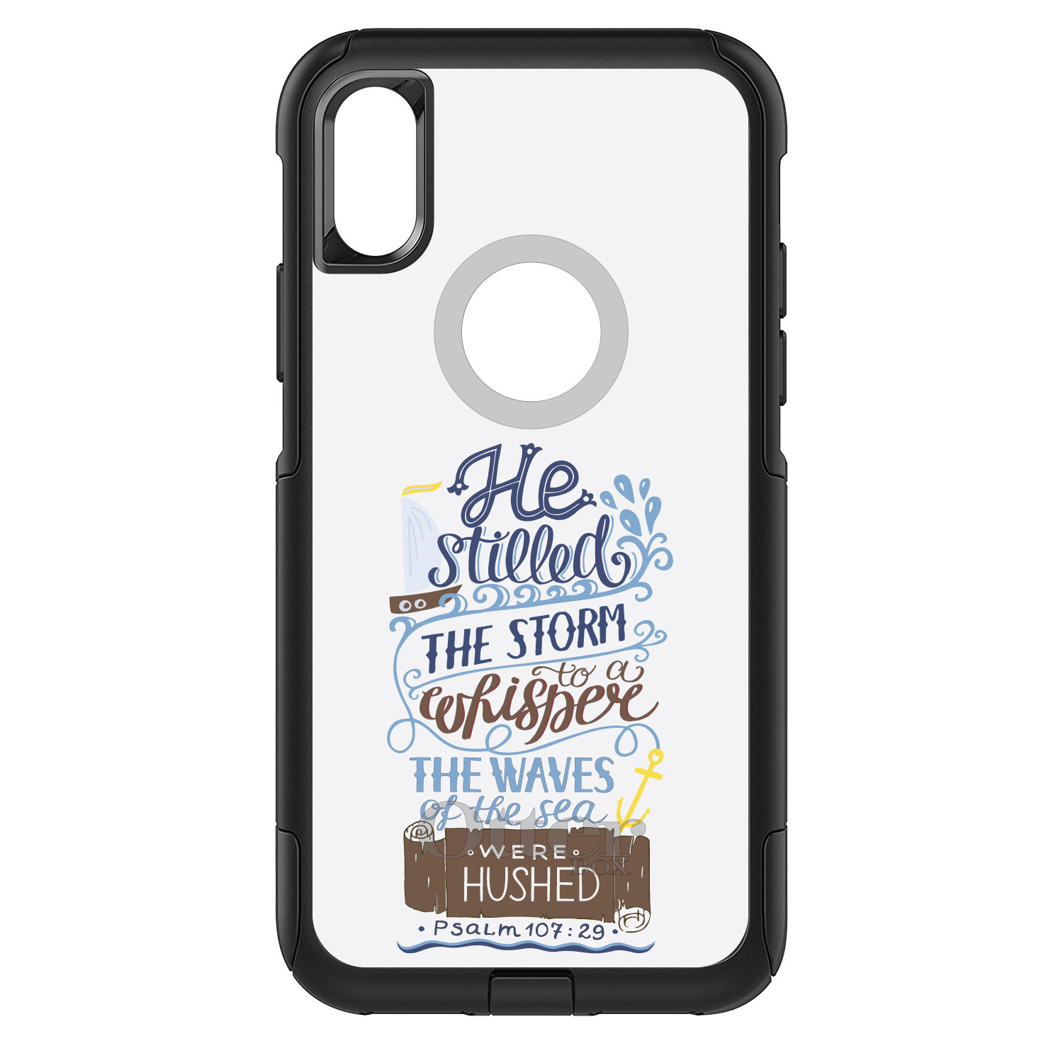 OtterBox Commuter for Apple iPhone (Pick Model) Psalm 107:29 - Stilled the Storm - Picture 7 of 23