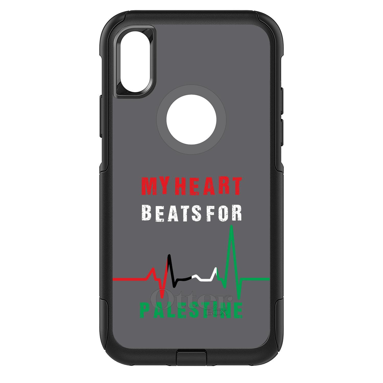 OtterBox Commuter for Apple iPhone (Pick Model) My Heart Beats for Palestine