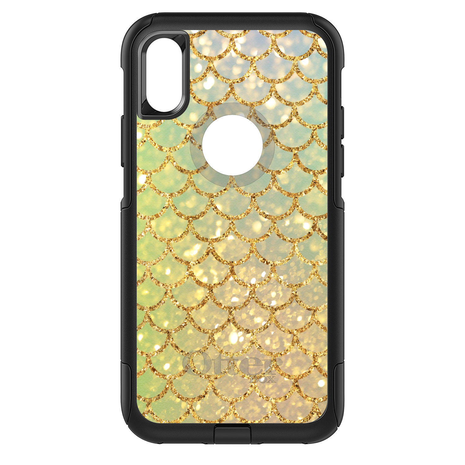 OtterBox Commuter for Apple iPhone (Pick Model) Gold Green Mermaid Scales - Picture 7 of 23