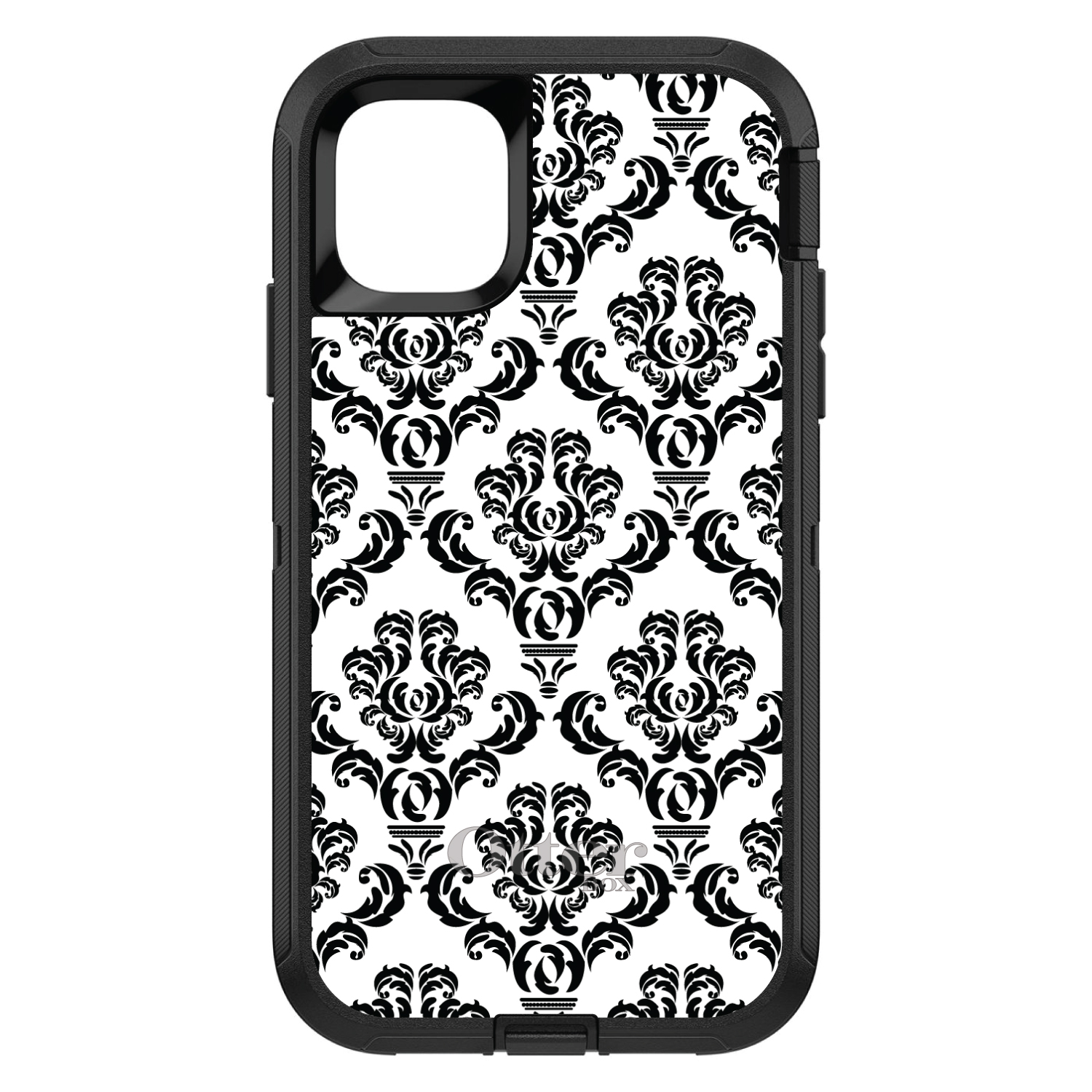OtterBox Defender for iPhone / Samsung Galaxy - White Black Damask Pattern - Picture 12 of 40