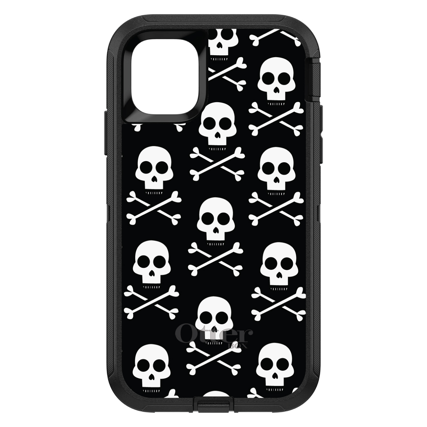 OtterBox Defender para iPhone / Samsung Galaxy - Patrón de calaveras blanco negro - Imagen 12 de 40