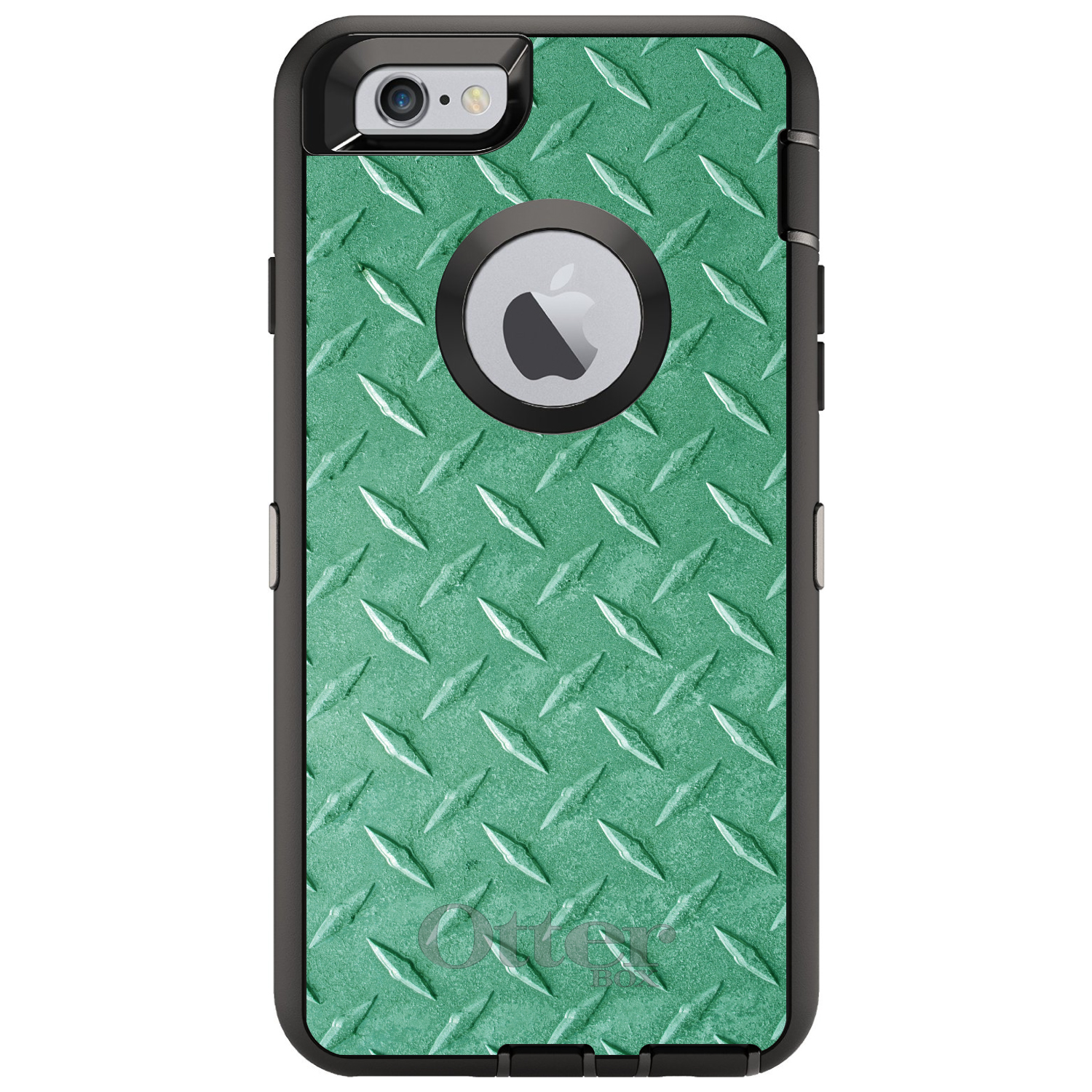 OtterBox Defender for iPhone / Samsung Galaxy – Green Diamond Plate Steel