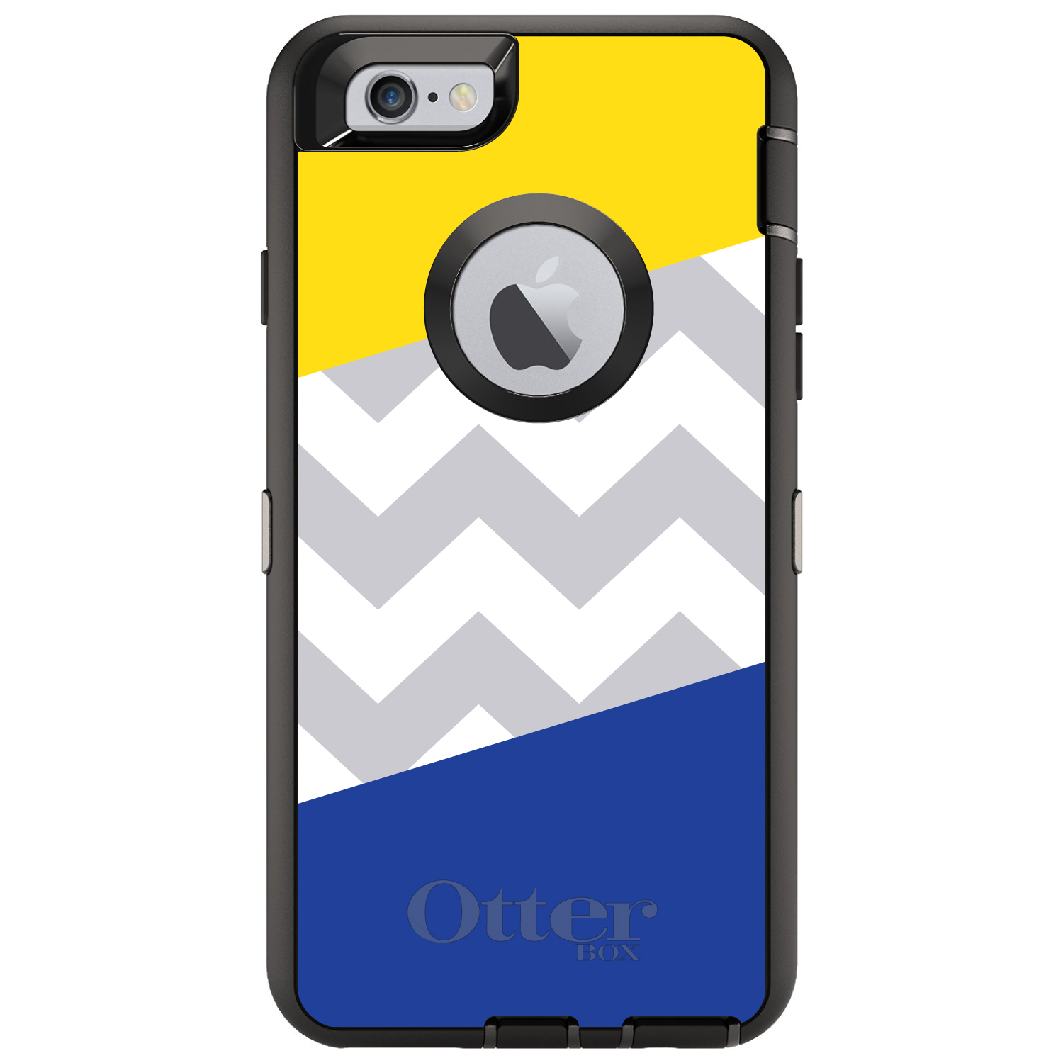 OtterBox Defender para iPhone / Samsung Galaxy - Azul Amarillo Bloque Gris Chevron - Imagen 2 de 40