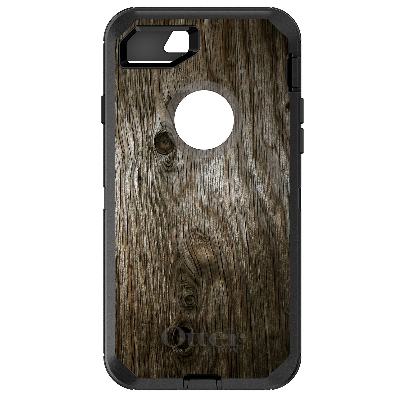 OtterBox Defender para iPhone / Samsung Galaxy - Grano de madera marrón desgastado - Imagen 4 de 41