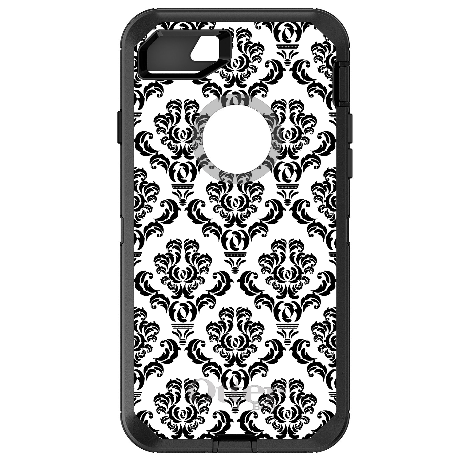 OtterBox Defender for iPhone / Samsung Galaxy - White Black Damask Pattern - Picture 4 of 40