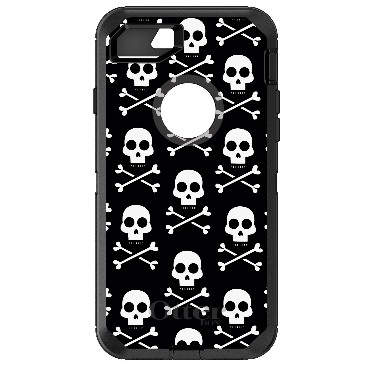 OtterBox Defender para iPhone / Samsung Galaxy - Patrón de calaveras blanco negro - Imagen 4 de 40