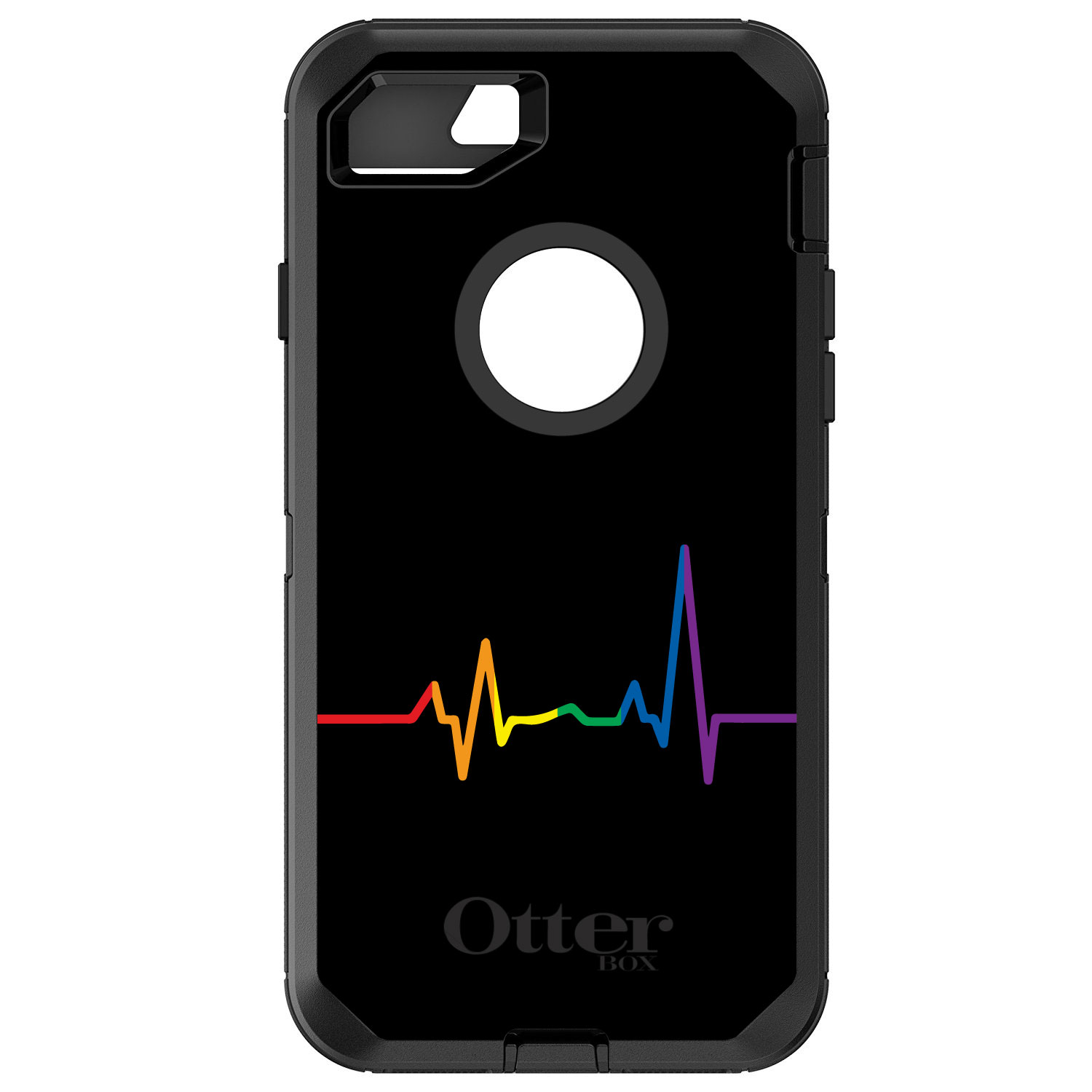 OtterBox Defender for iPhone / Samsung Galaxy - Rainbow Pulse Heart Beat