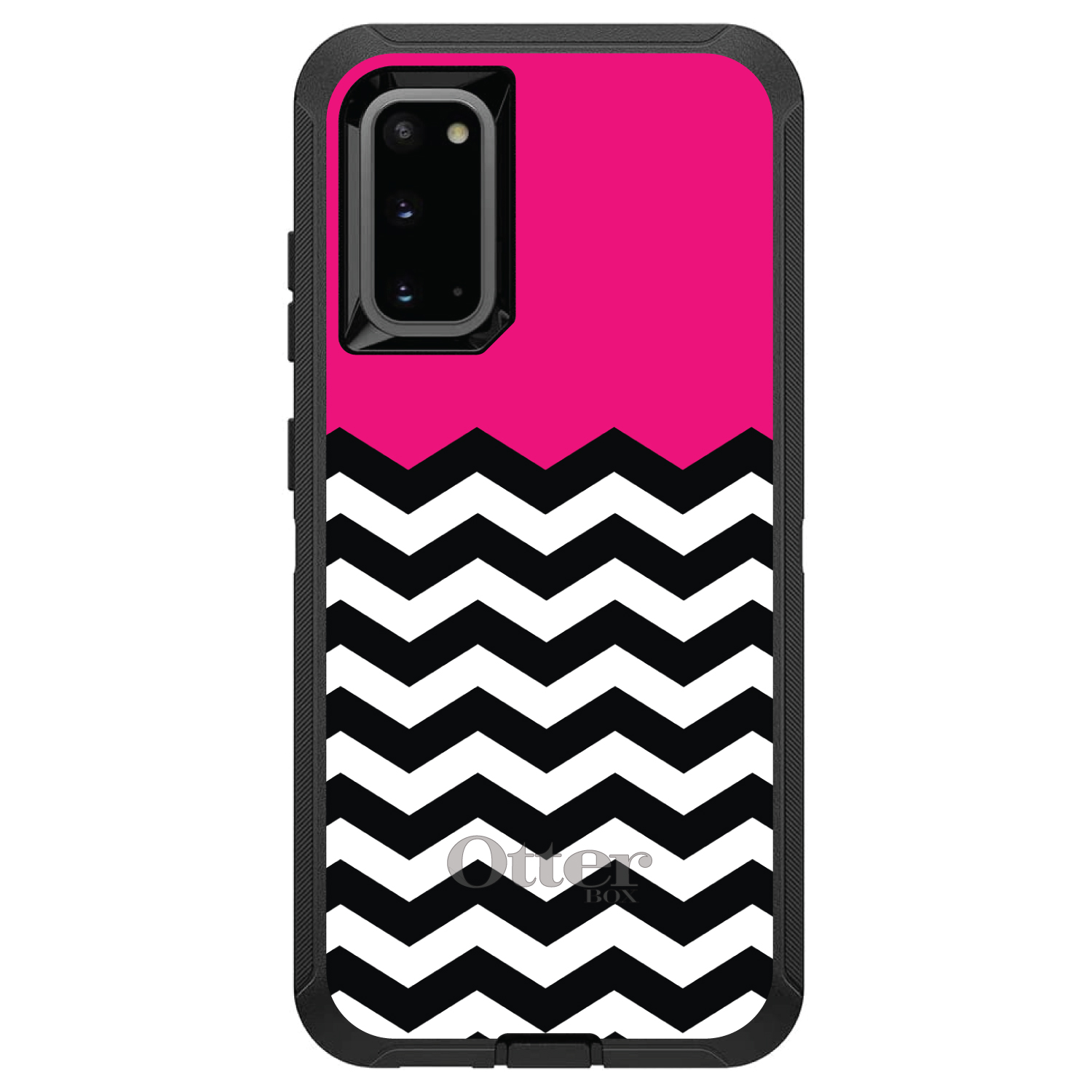 OtterBox Defender for Galaxy S (Choose Model) Black White Hot Pink Chevron - Picture 8 of 10