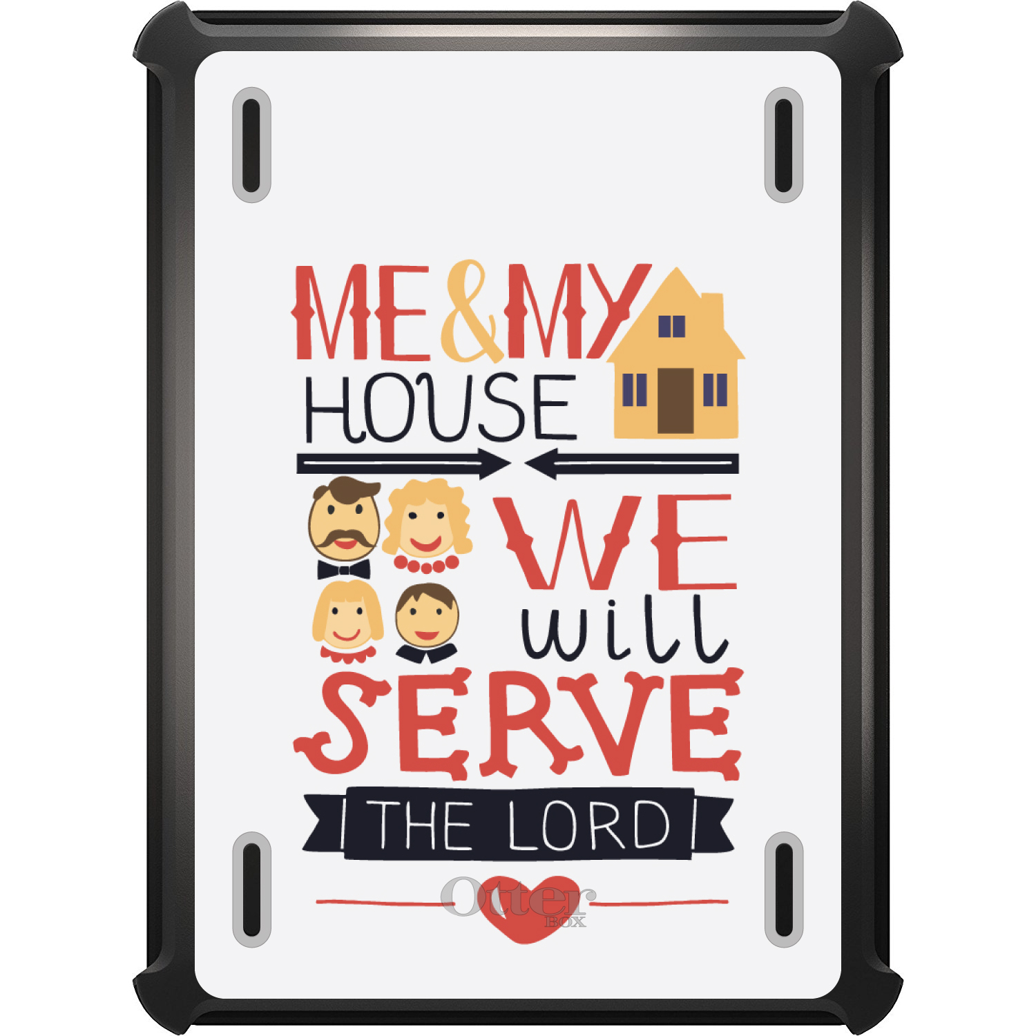 thumbnail 2 - OtterBox Defender for iPad Pro / Air / Mini - Me My House Will Serve the Lord
