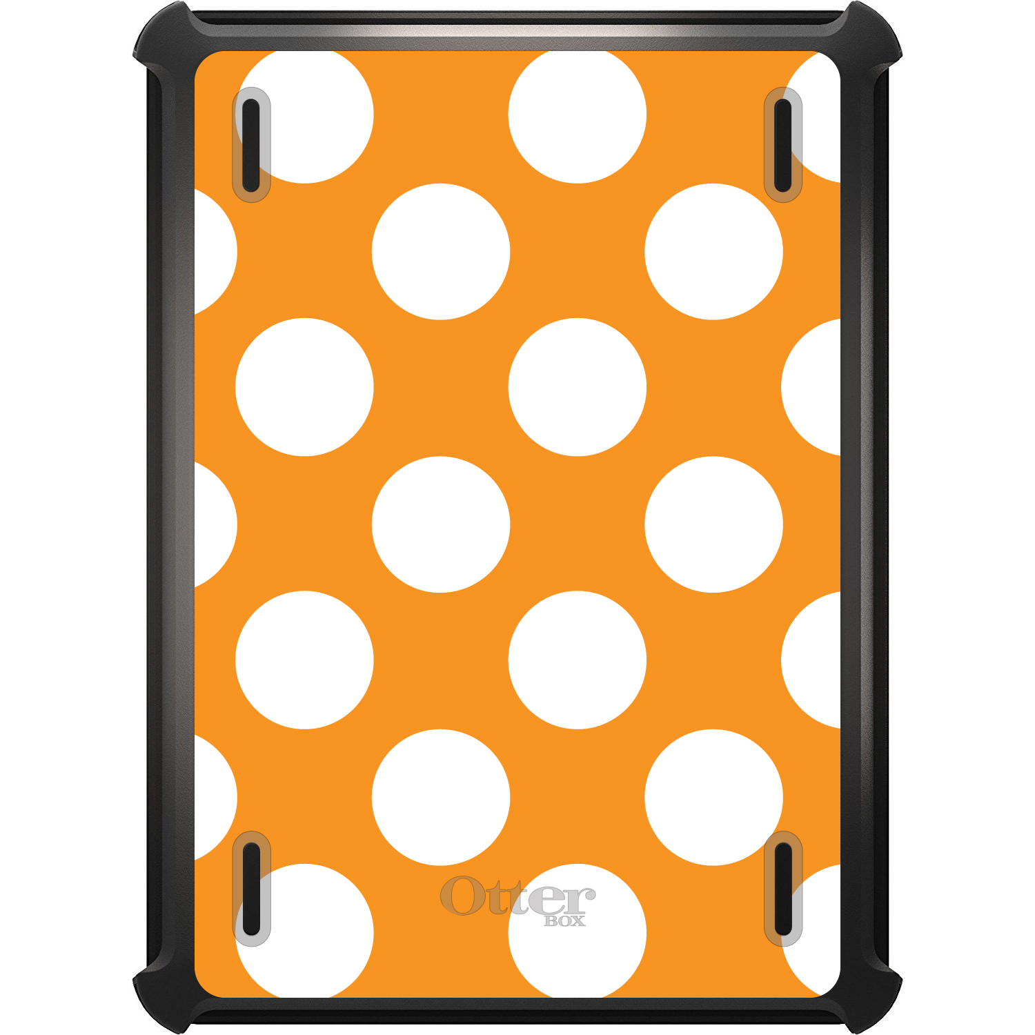 OTTERBOX DEFENDER FOR iPad Pro / Air / Mini White & Orange Polka Dots
