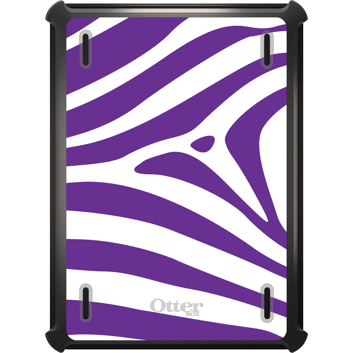 OTTERBOX DEFENDER FOR iPad Pro / Air / Mini - Purple & White Zebra Skin