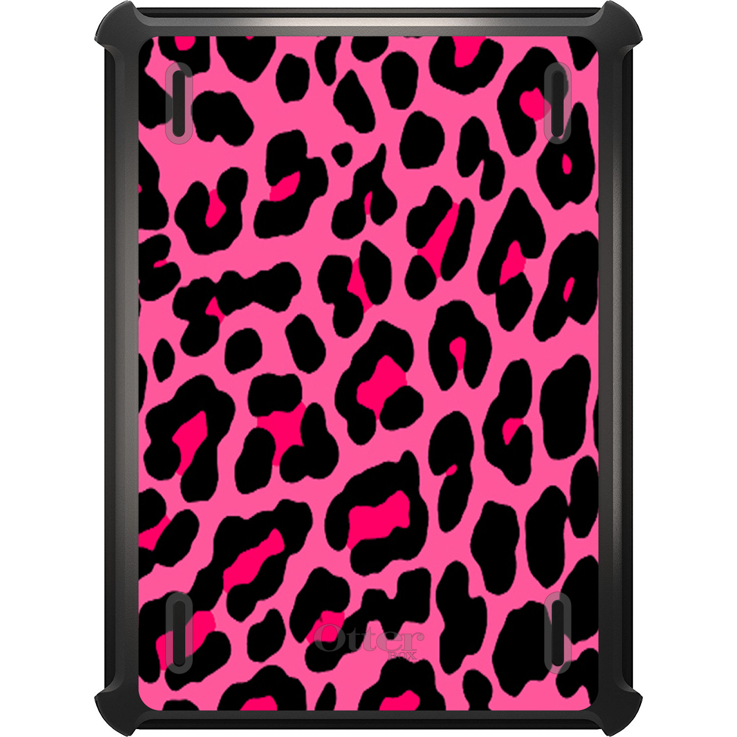 OTTERBOX DEFENDER FOR iPad Pro / Air / Mini - Hot Pink Black Leopard