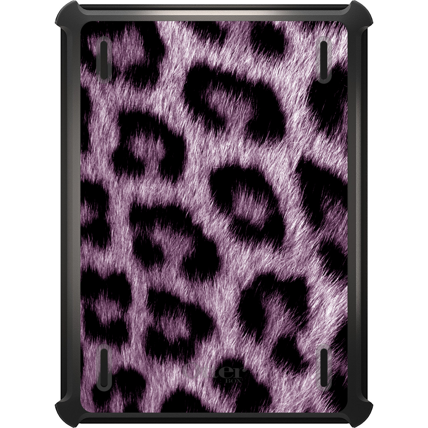 OTTERBOX DEFENDER FOR iPad Pro / Air / Mini - Purple Black Leopard Fur