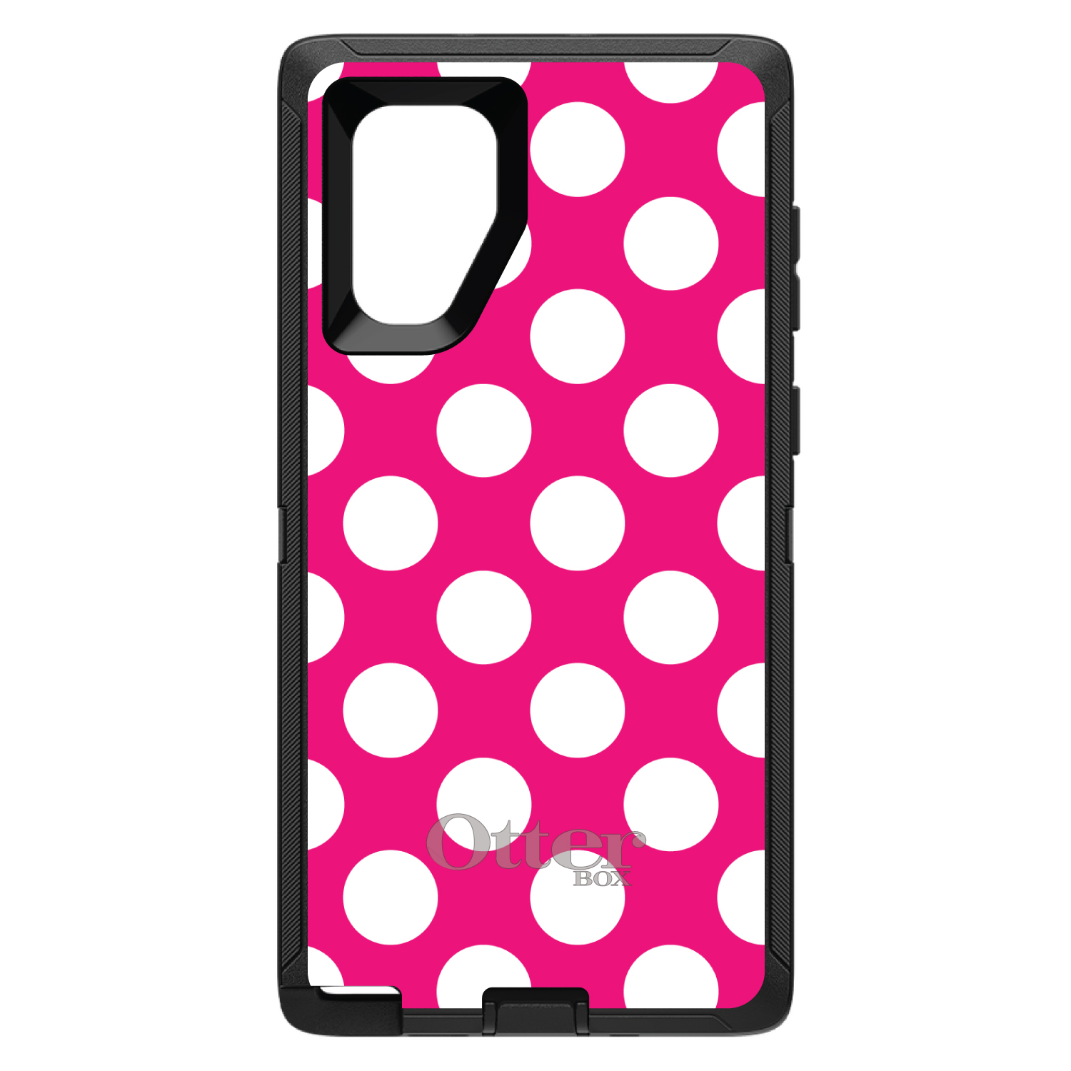 OtterBox Defender for Galaxy Note (Choose Model) White & Hot Pink Polka Dots - Picture 8 of 11
