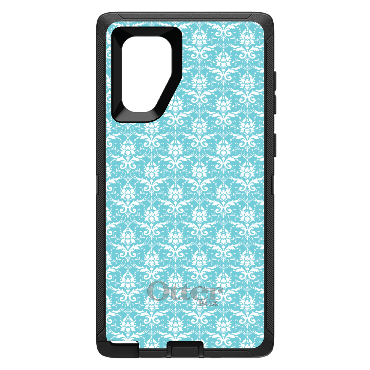 OtterBox Defender for Galaxy Note (Choose Model) Baby Blue White Damask Pattern - Picture 8 of 11