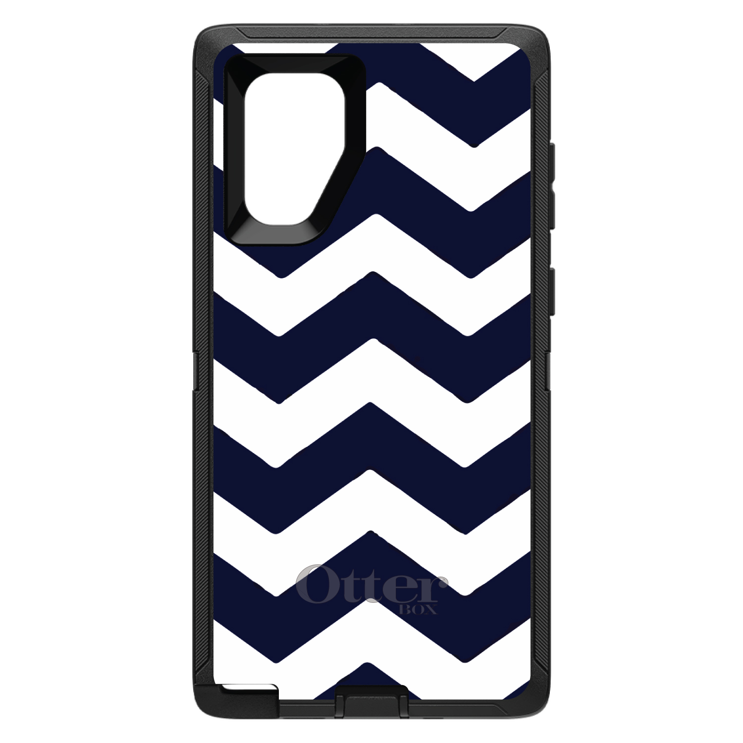 OtterBox Defender for Galaxy Note (Choose Model) Navy Blue White Chevron Stripe - Picture 9 of 11