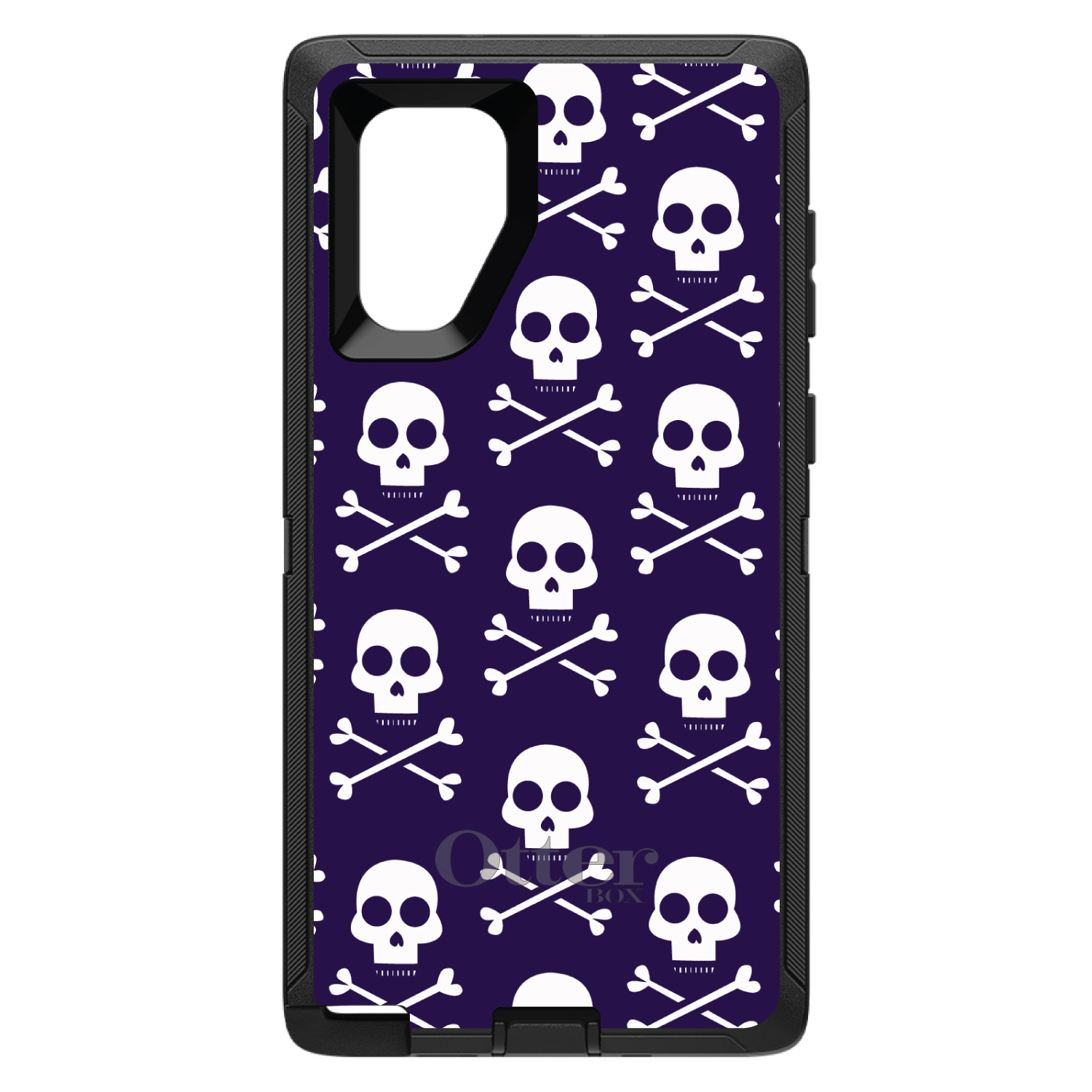 OtterBox Defender für Galaxy Note (Modell auswählen) lila weiß Totenköpfe Muster - Bild 9 von 11