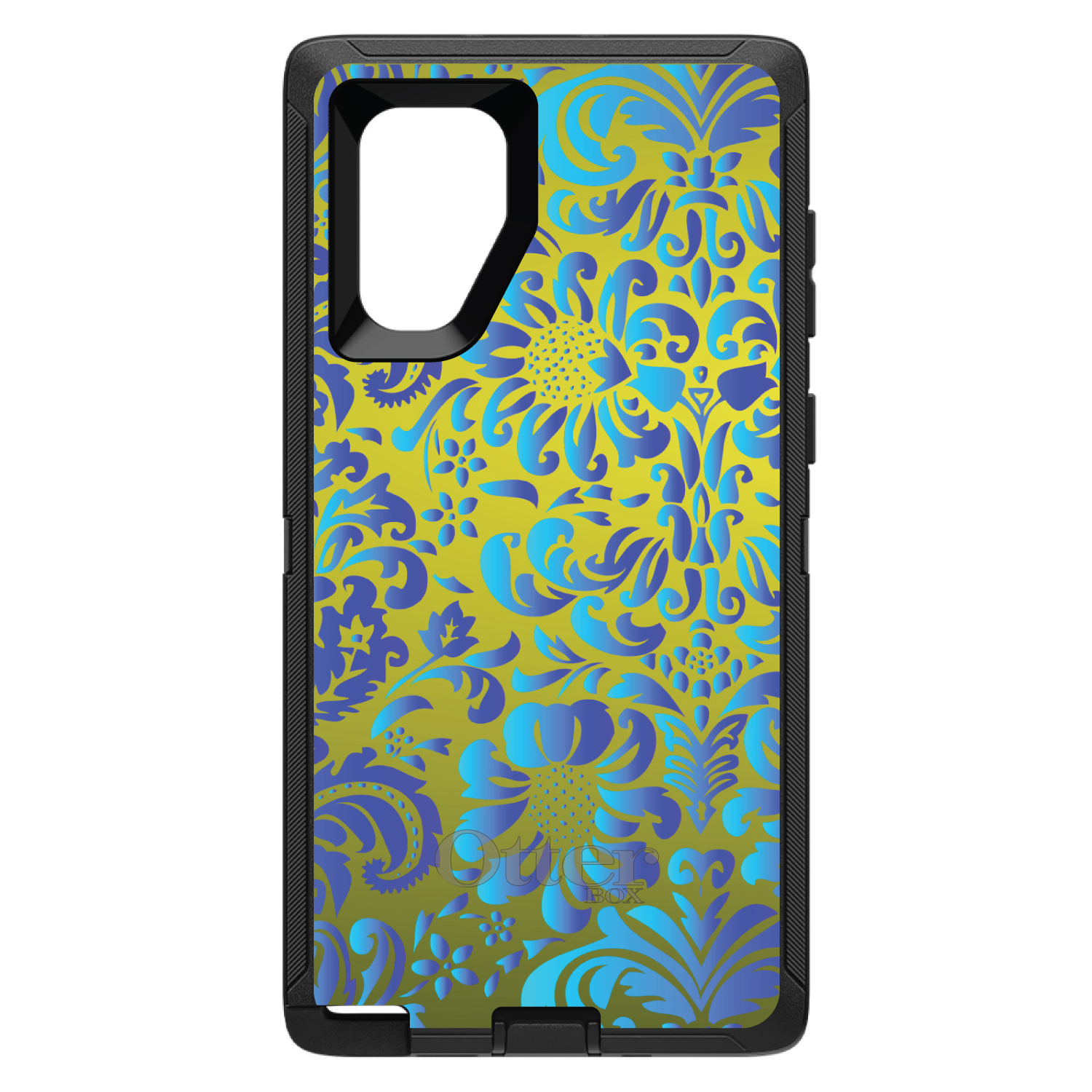 OtterBox Defender for Galaxy Note (Choose Model) Green Blue Teal Floral Pattern - Bild 9 von 11
