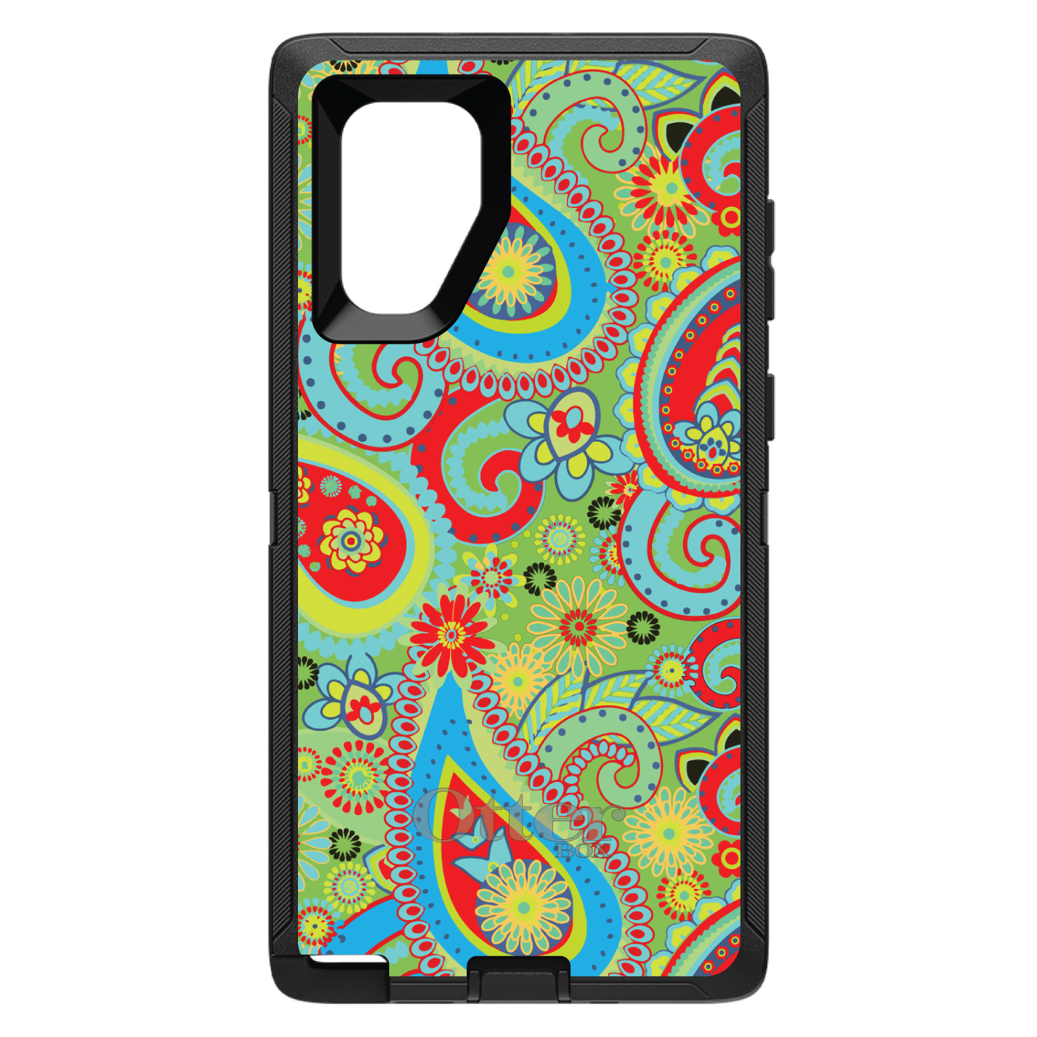 OtterBox Defender for Galaxy Note (Choose Model) Green Red Blue Paisley - Picture 9 of 11