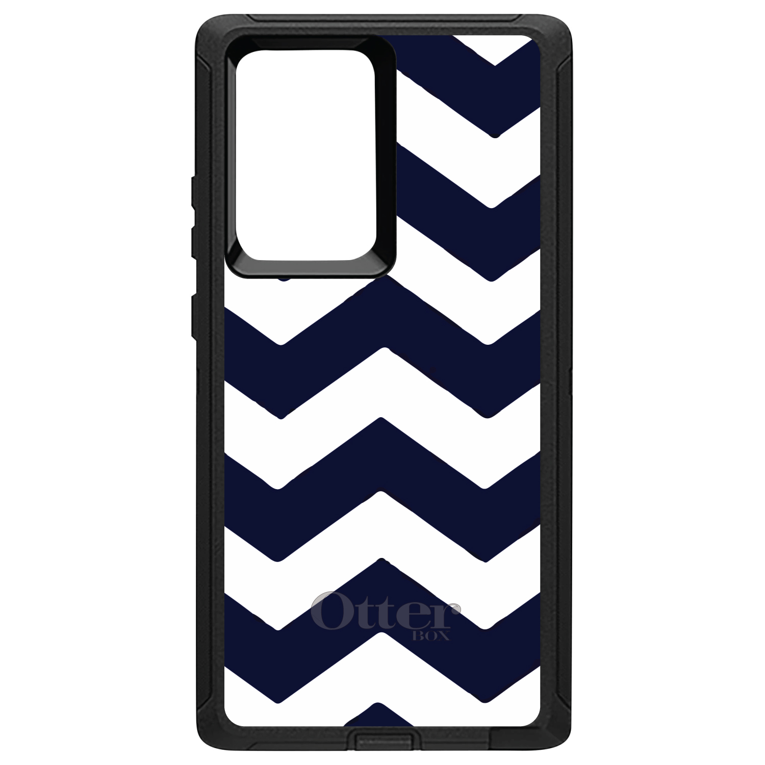 OtterBox Defender for Galaxy Note (Choose Model) Navy Blue White Chevron Stripe - Picture 10 of 11