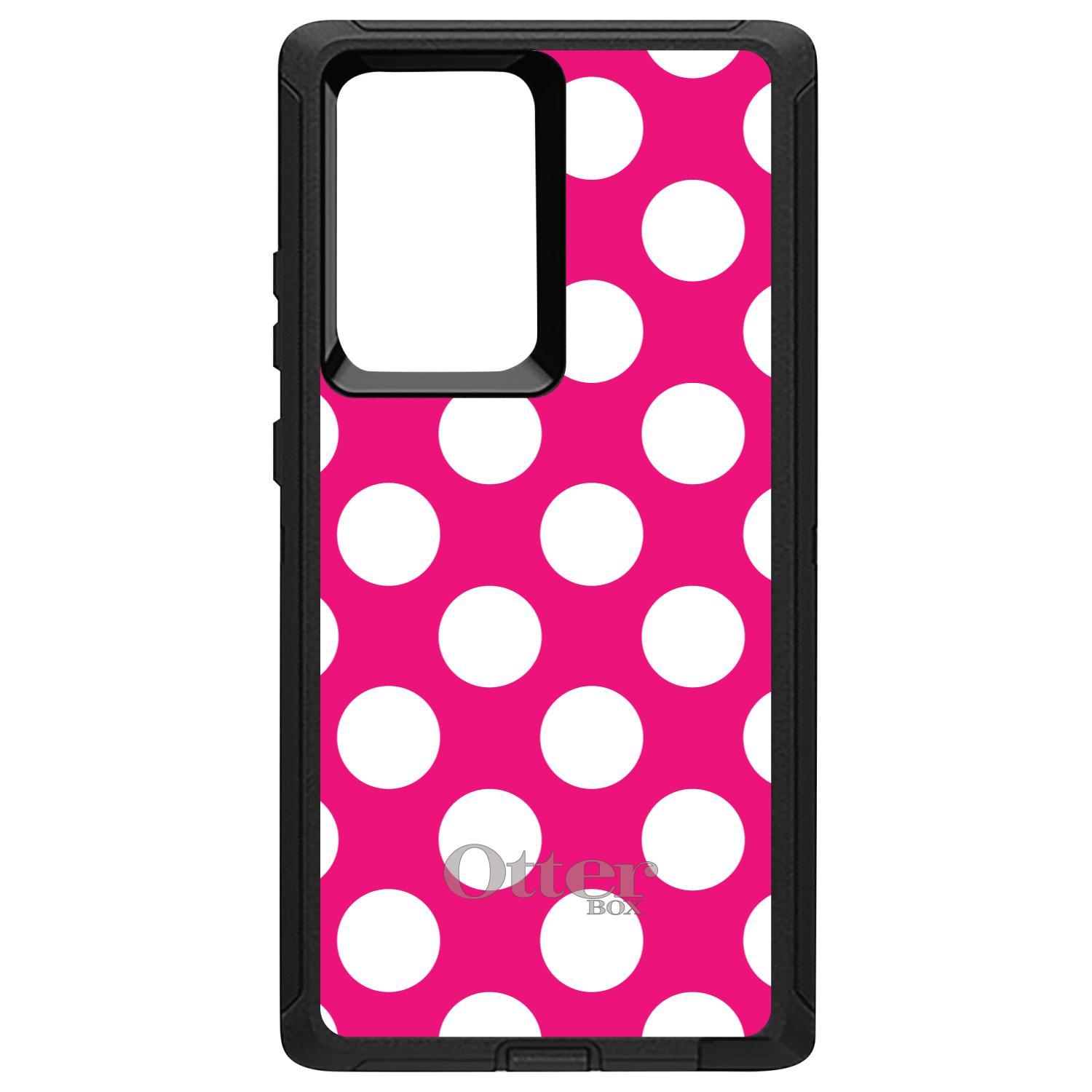 OtterBox Defender for Galaxy Note (Choose Model) White & Hot Pink Polka Dots - Picture 10 of 11
