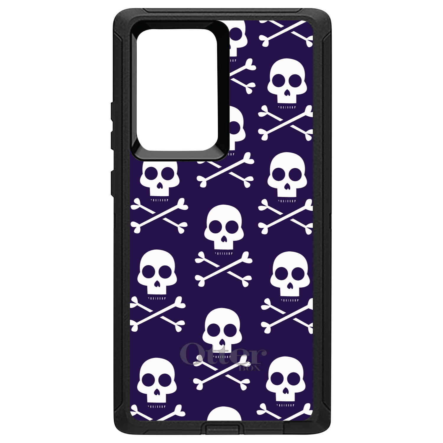 OtterBox Defender für Galaxy Note (Modell auswählen) lila weiß Totenköpfe Muster - Bild 10 von 11
