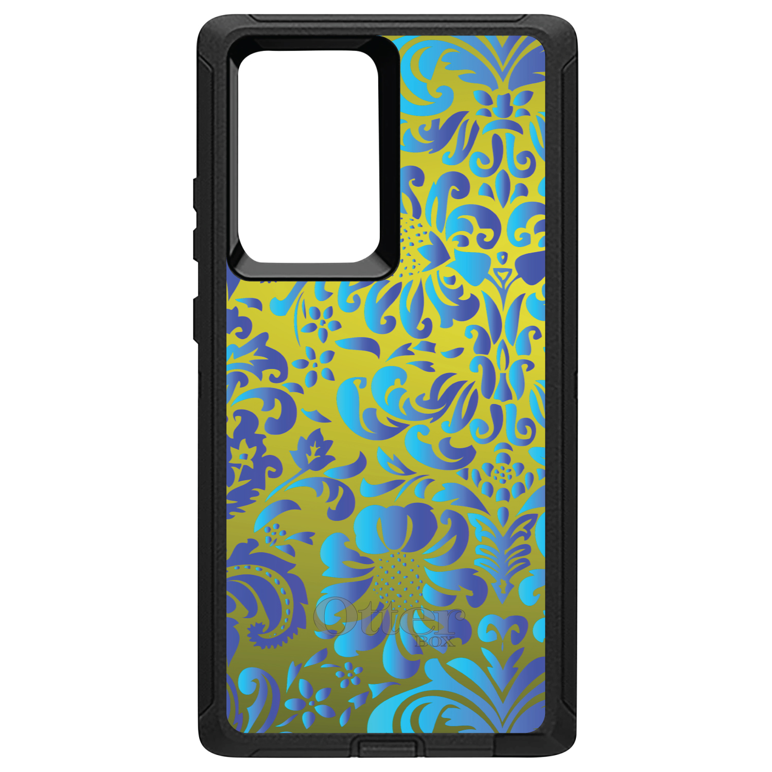OtterBox Defender for Galaxy Note (Choose Model) Green Blue Teal Floral Pattern - Bild 10 von 11
