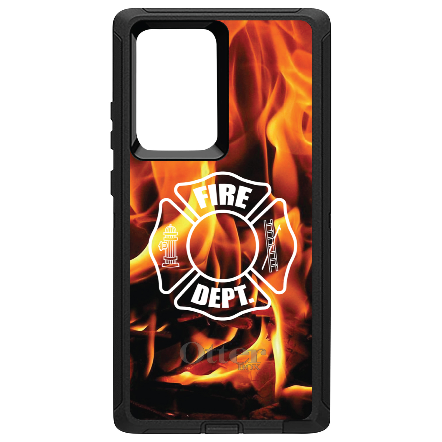 OtterBox Defender for Galaxy Note (Choose Model) Flames Fire Department - Picture 10 of 11