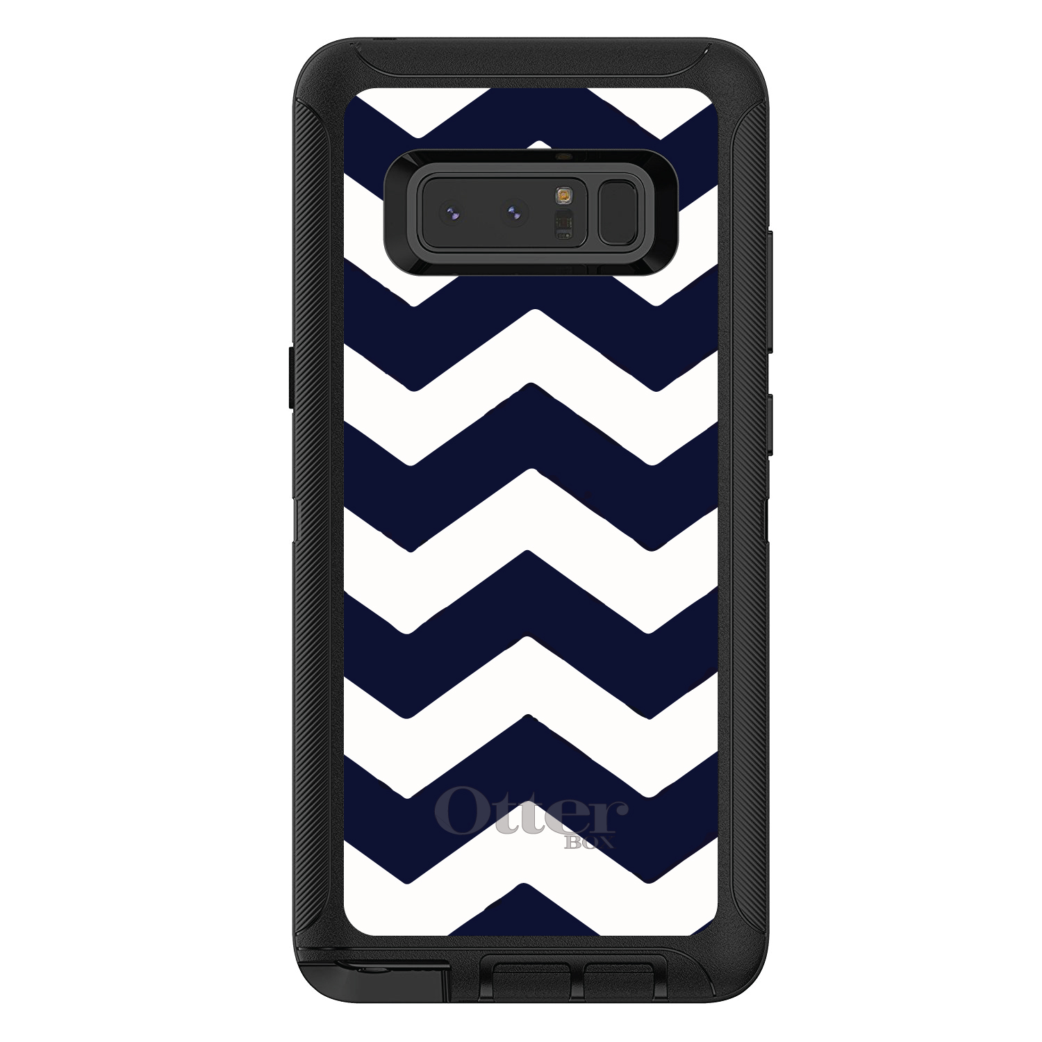 OtterBox Defender for Galaxy Note (Choose Model) Navy Blue White Chevron Stripe - Picture 2 of 11