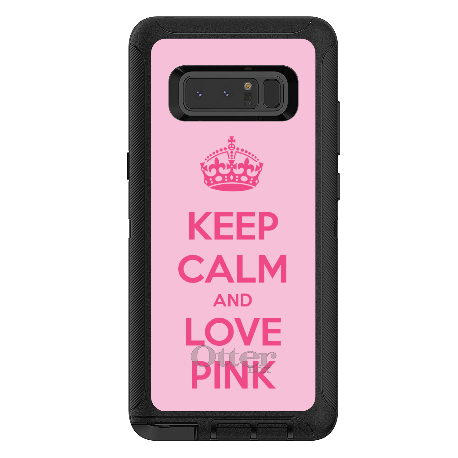 OtterBox Defender for Galaxy Note (Choose Model) Keep Calm and Love Pink - Picture 2 of 11