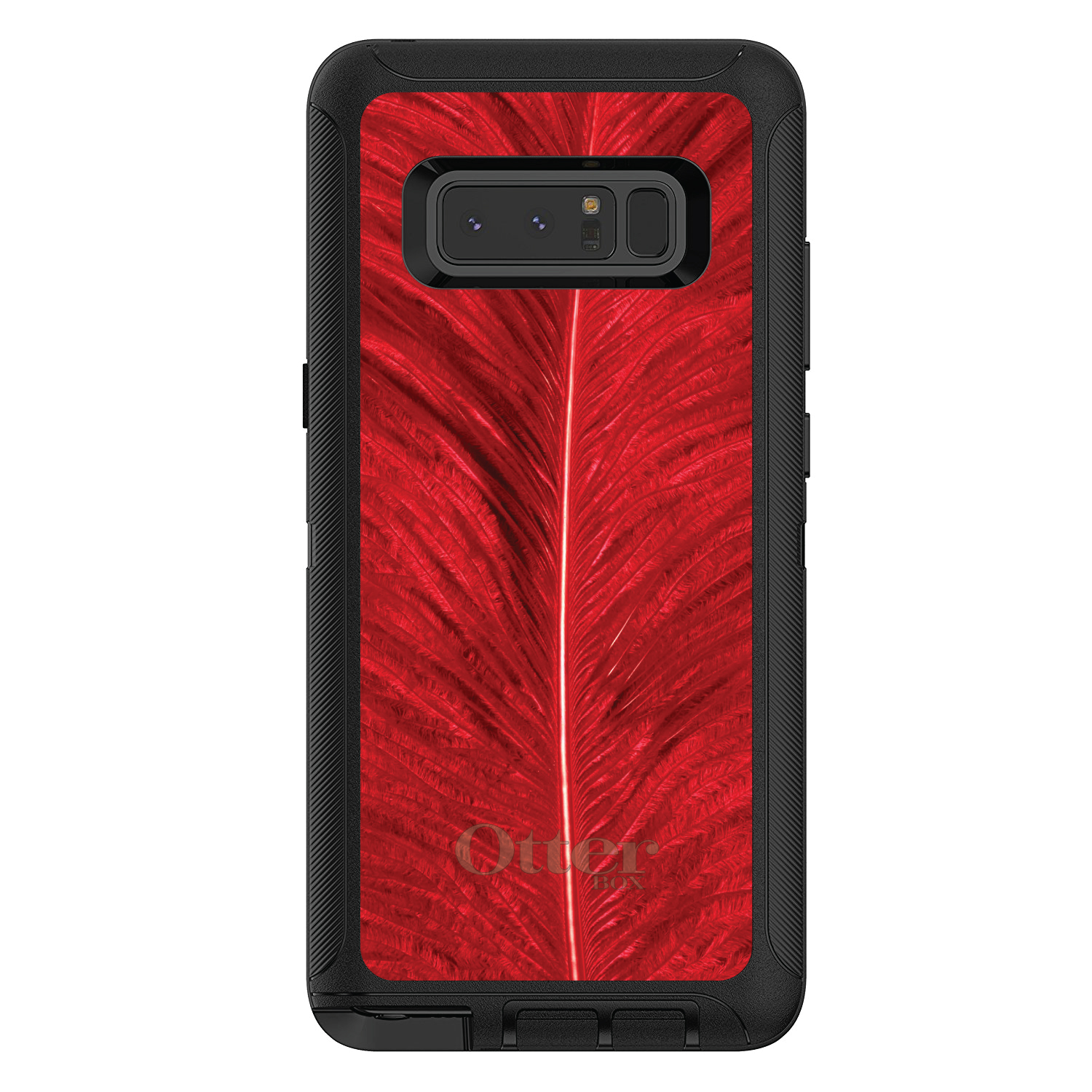 OtterBox Defender for Galaxy Note (Choose Model) Red Feather Texture - Picture 2 of 11