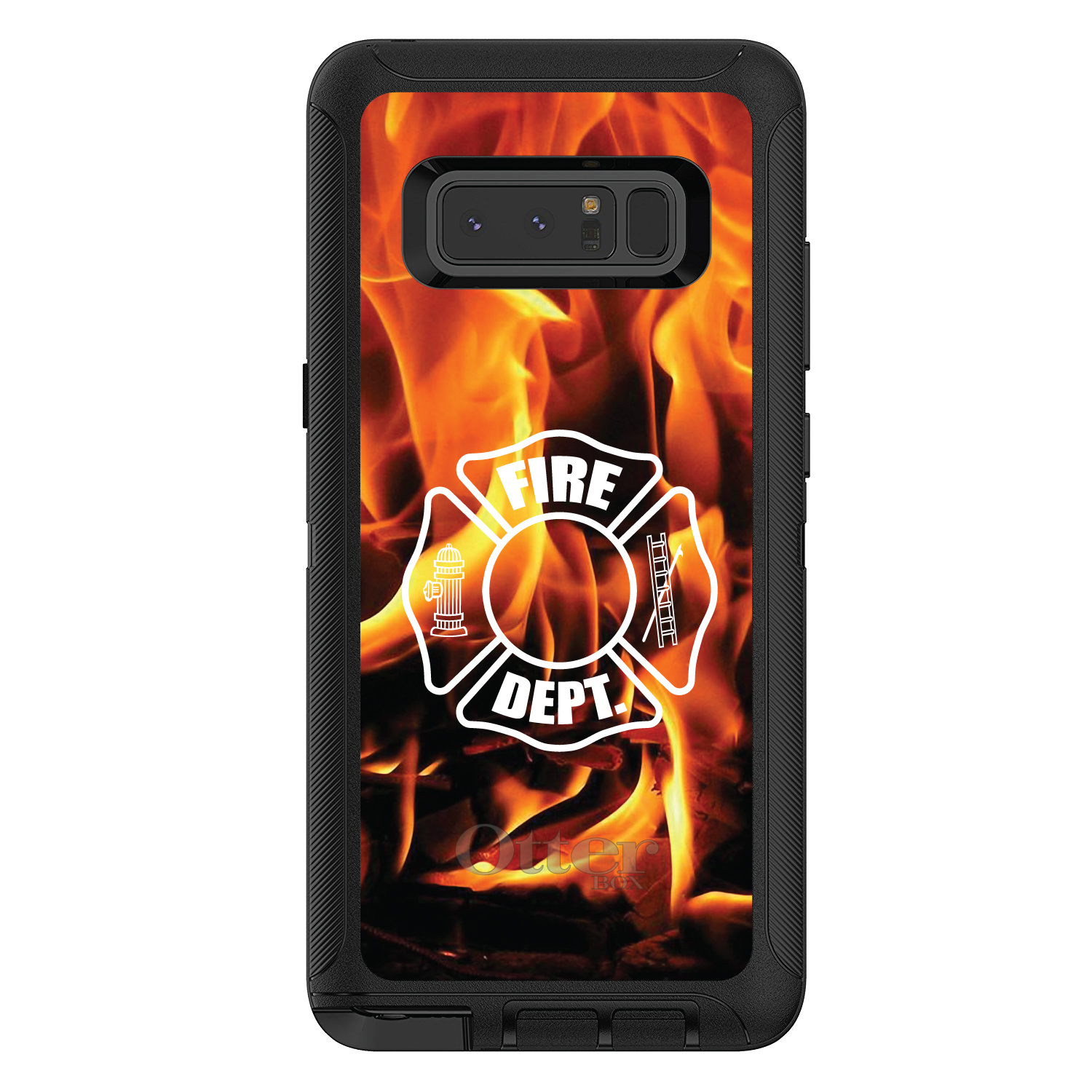 OtterBox Defender for Galaxy Note (Choose Model) Flames Fire Department - Picture 2 of 11