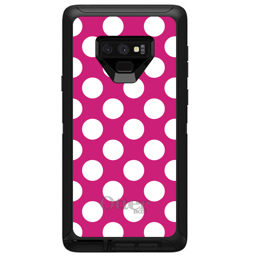 OtterBox Defender for Galaxy Note (Choose Model) White & Hot Pink Polka Dots - Picture 7 of 11