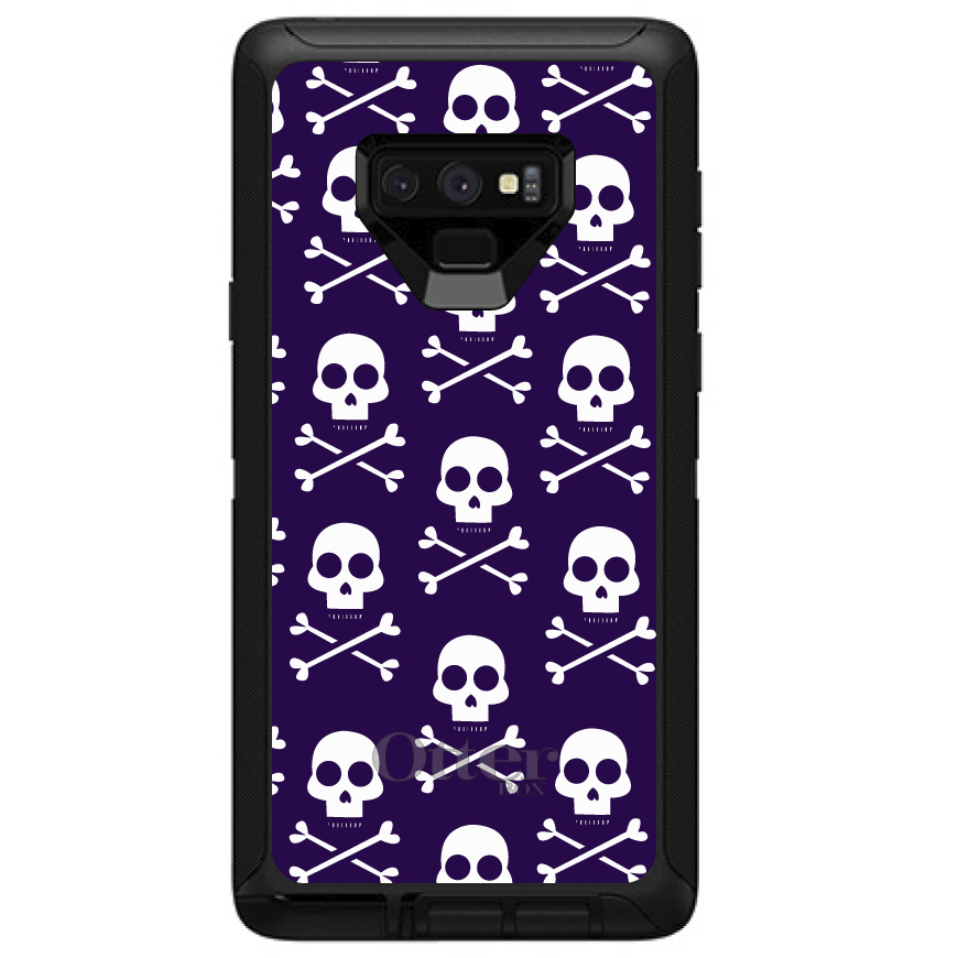 OtterBox Defender für Galaxy Note (Modell auswählen) lila weiß Totenköpfe Muster - Bild 7 von 11