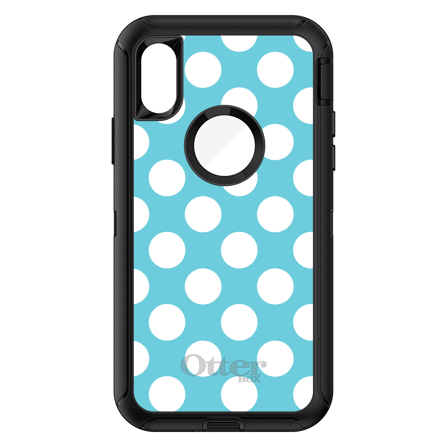 OtterBox Defender for iPhone / Samsung Galaxy - White & Blue Polka Dots - Picture 6 of 40