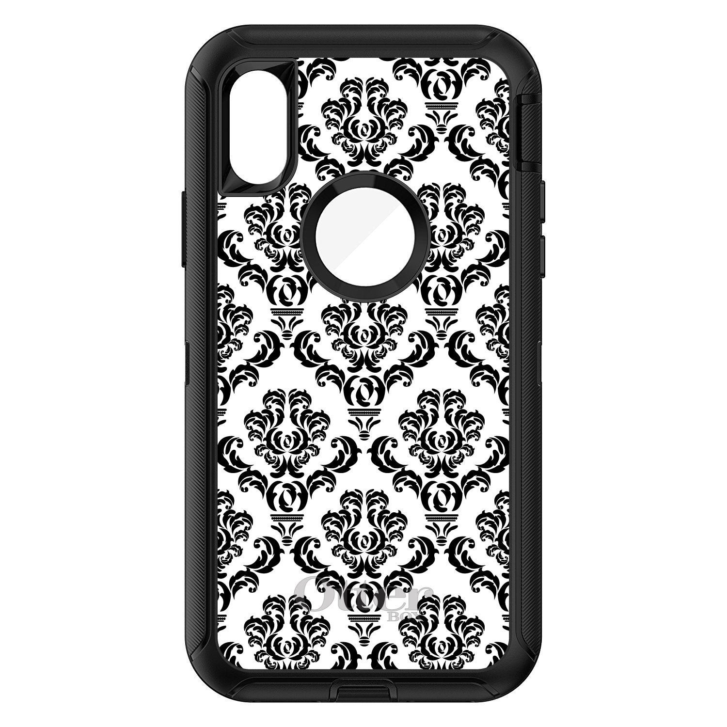 OtterBox Defender for iPhone / Samsung Galaxy - White Black Damask Pattern - Picture 6 of 40