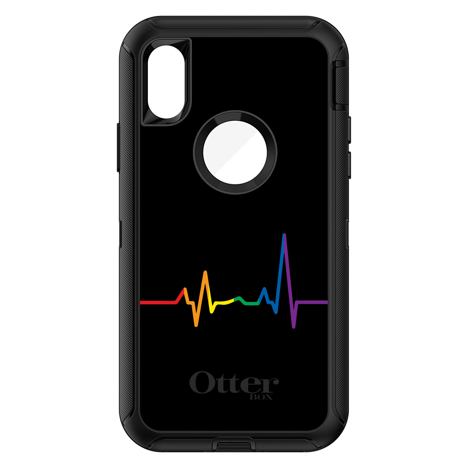 OtterBox Defender for iPhone / Samsung Galaxy - Rainbow Pulse Heart Beat