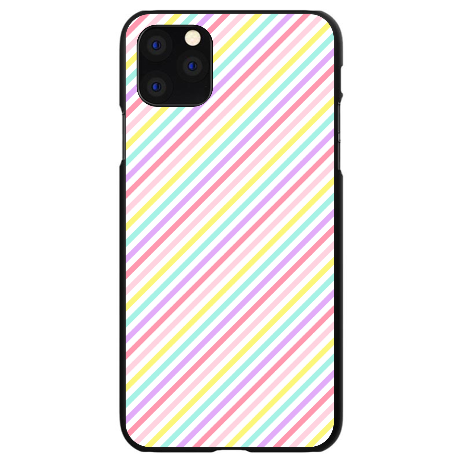 Hard Case Cover for iPhone / Samsung Galaxy Rainbow Diagonal Stripes Pattern - Picture 11 of 38