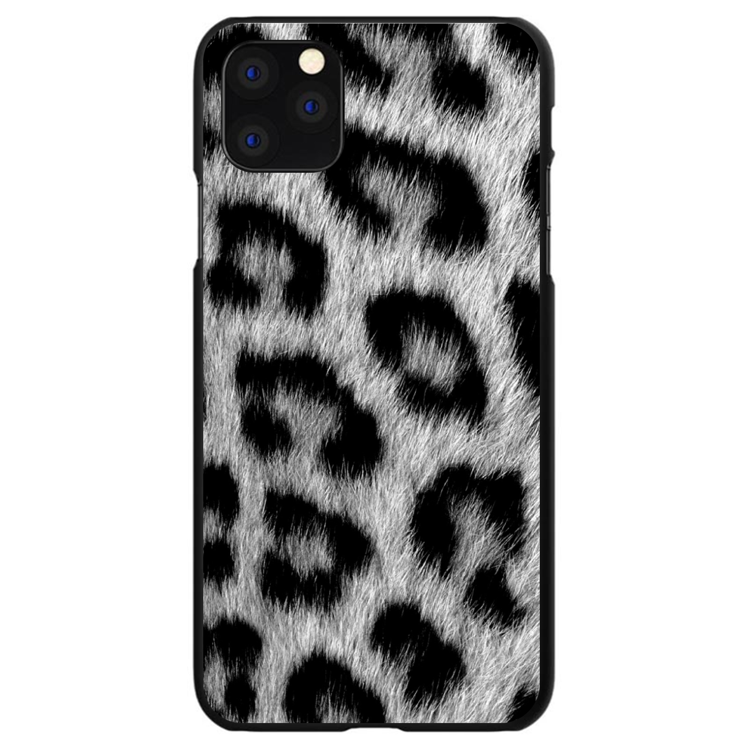 Hard Case Hülle für iPhone / Samsung Galaxy Schwarz Weiß Schneeleopard Fell - Bild 11 von 38