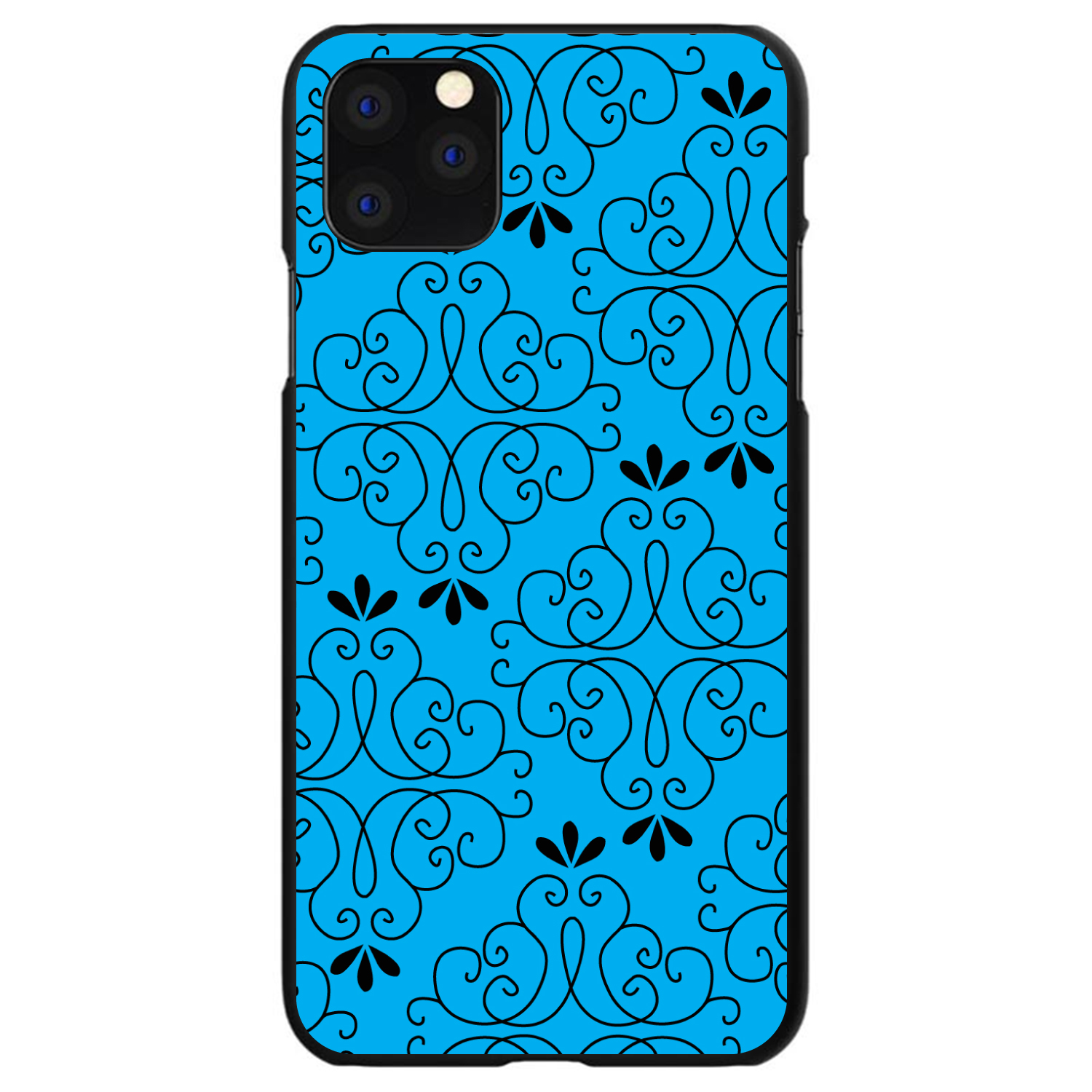 Hard Case Cover for iPhone / Samsung Galaxy Blue Black Floral Pattern - 第 11/38 張圖片