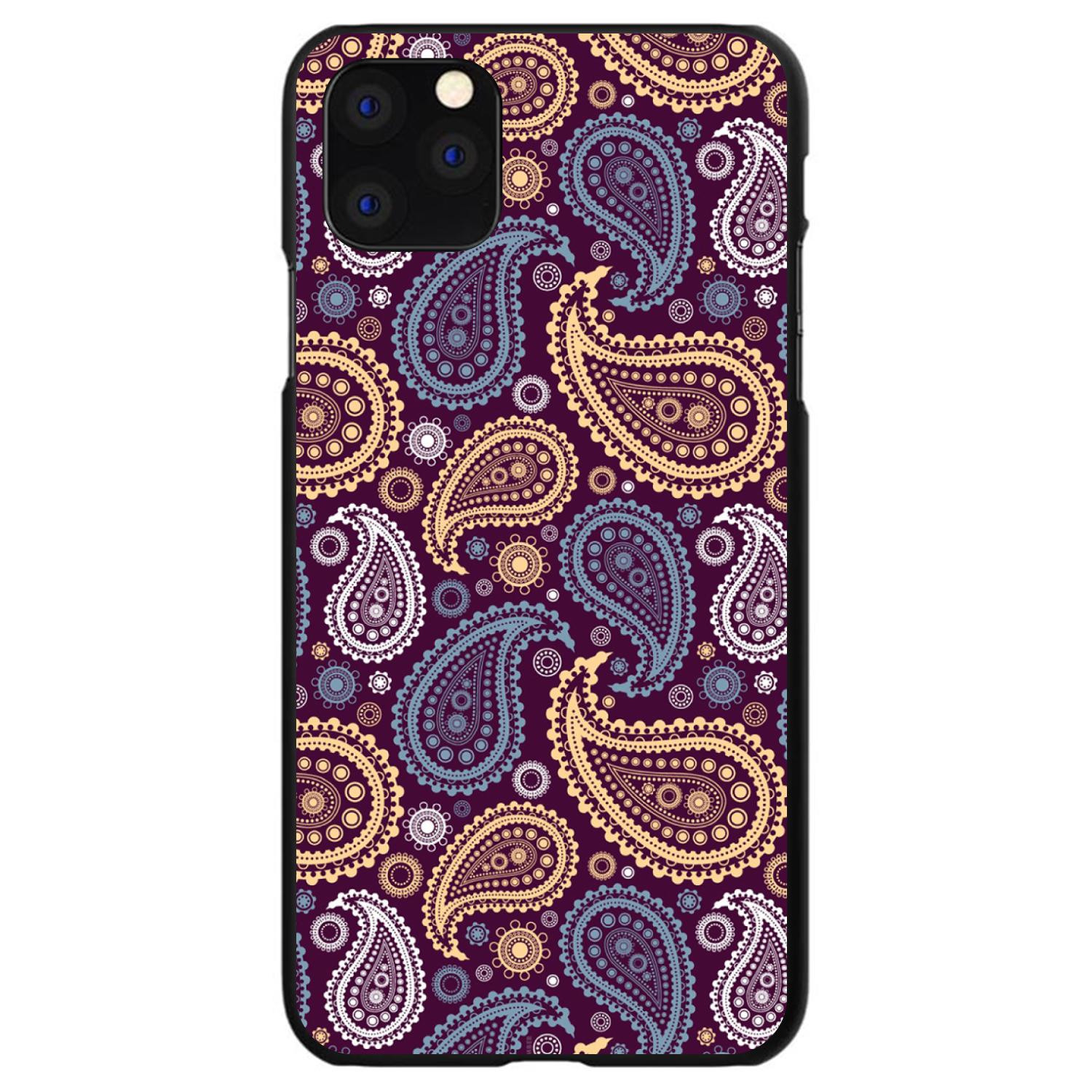 Funda rígida para iPhone/Samsung Galaxy púrpura amarillo azul cachemira - Imagen 11 de 38