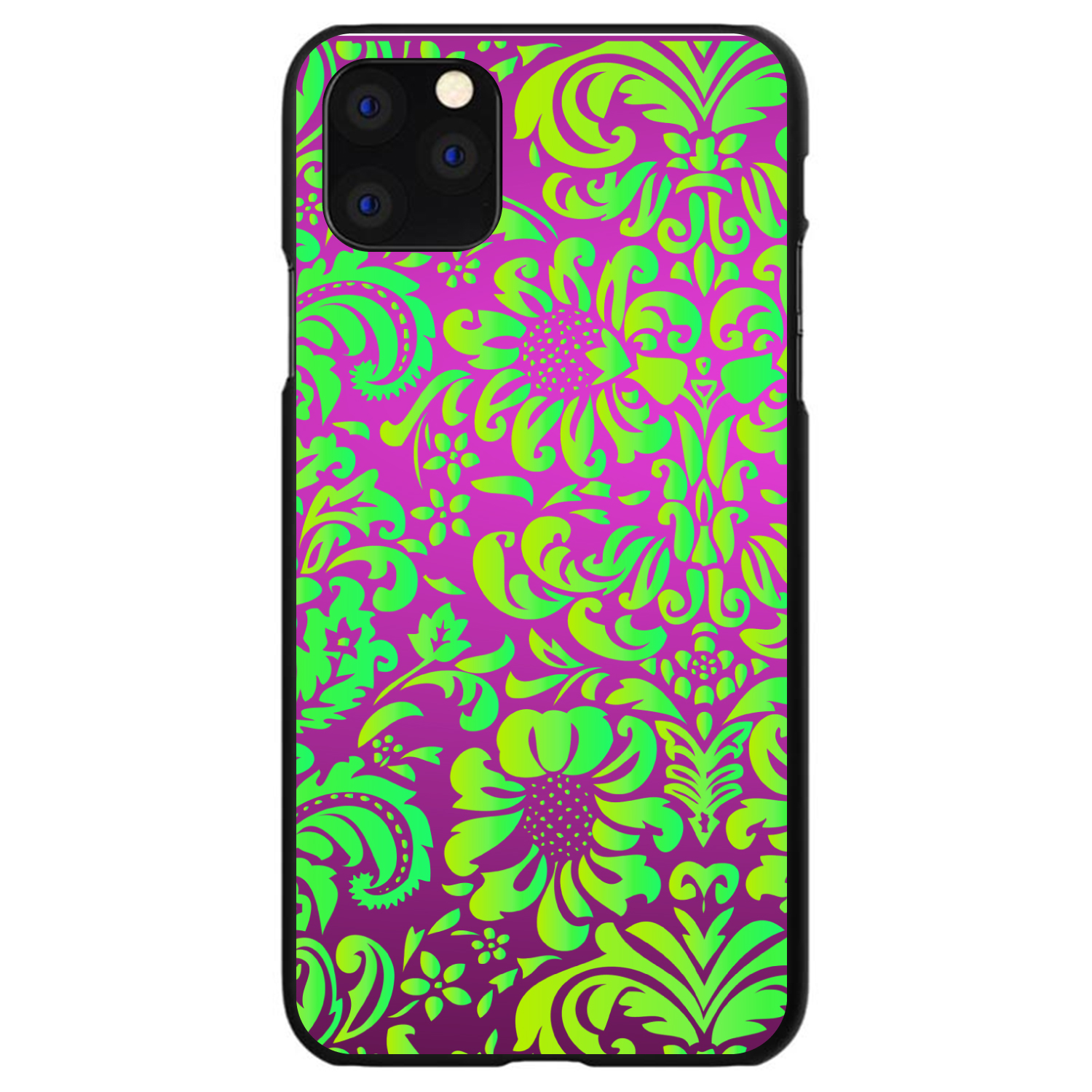 Hard Case Cover for iPhone / Samsung Galaxy Purple Green Floral Pattern ...