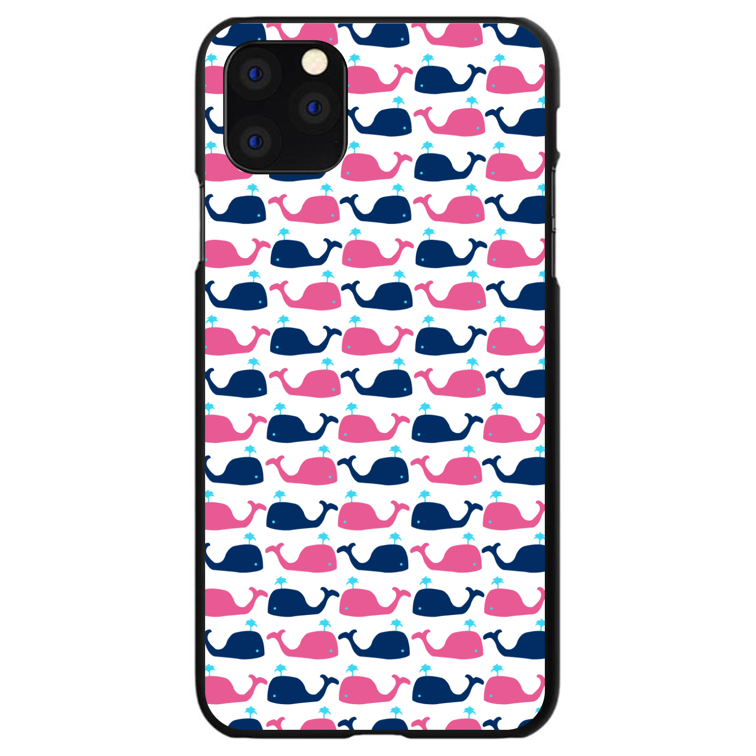 Hard Case Cover for iPhone / Samsung Galaxy Pink Navy Cartoon Whales - Picture 11 of 38
