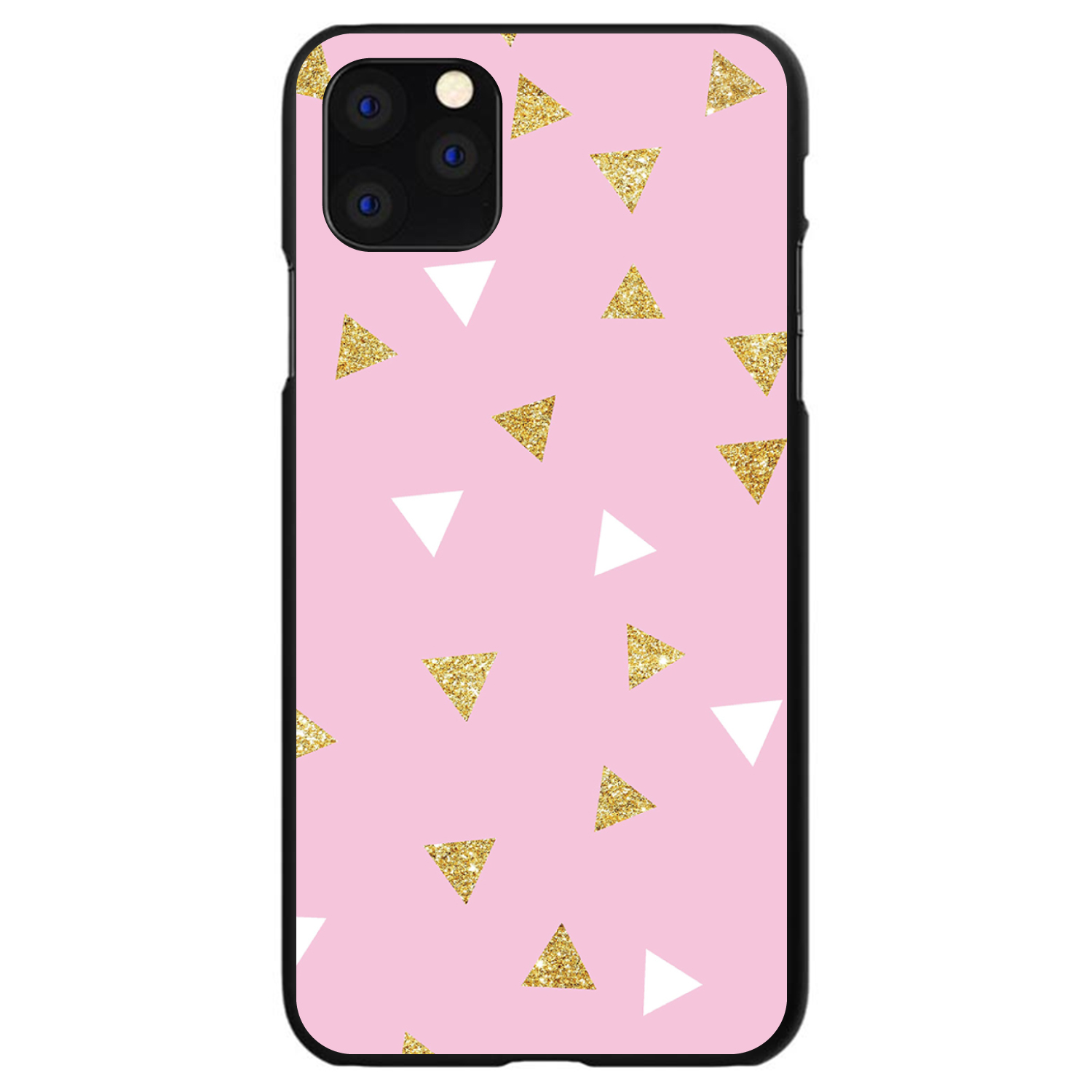 Hard Case Schutzhülle für iPhone / Samsung Galaxy Pink & Gold Print - Dreiecke - Bild 11 von 38