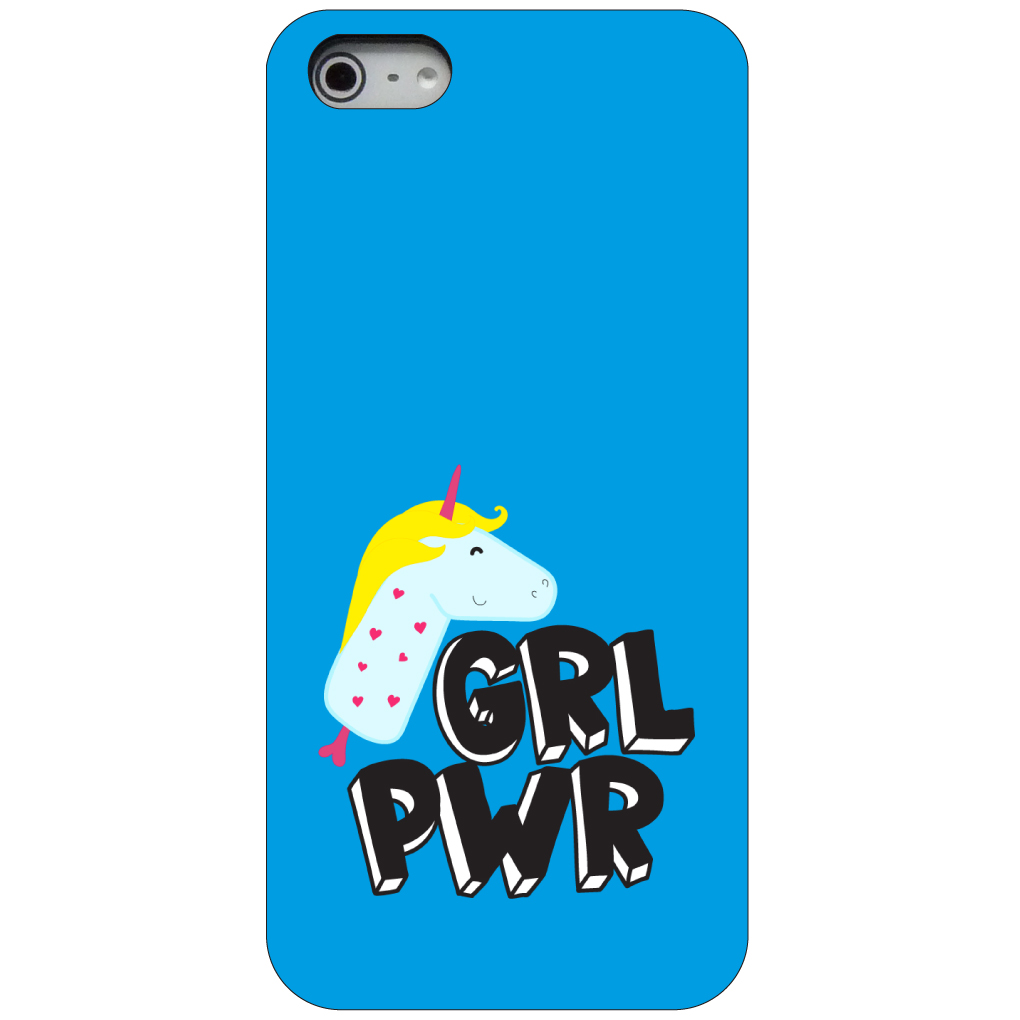 Hard Case Cover for iPhone / Samsung Galaxy GRL PWR - Unicorn Blue Background - Picture 2 of 38