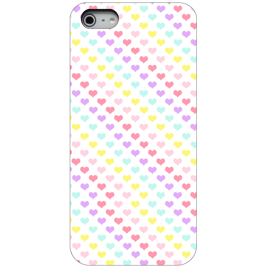 Funda Rígida para iPhone / Samsung Galaxy Corazones Arco Iris Patrón Diagonal - Imagen 2 de 38