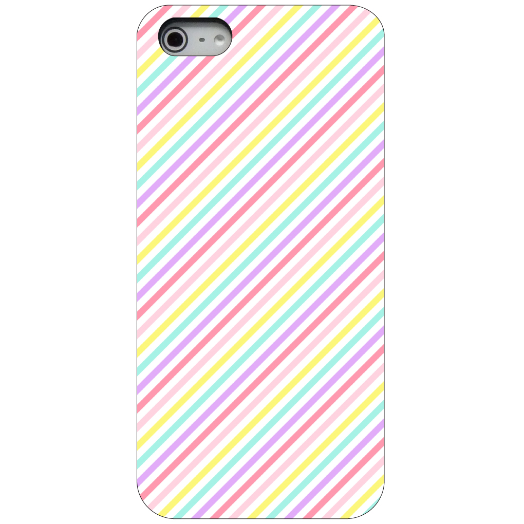 Hard Case Cover for iPhone / Samsung Galaxy Rainbow Diagonal Stripes Pattern - Picture 2 of 38