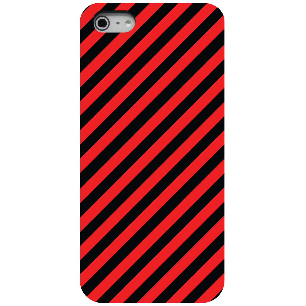 Funda rígida para iPhone/Samsung Galaxy negra roja rayas diagonales - Imagen 2 de 38