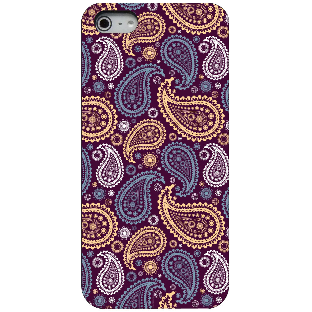 Funda rígida para iPhone/Samsung Galaxy púrpura amarillo azul cachemira - Imagen 2 de 38