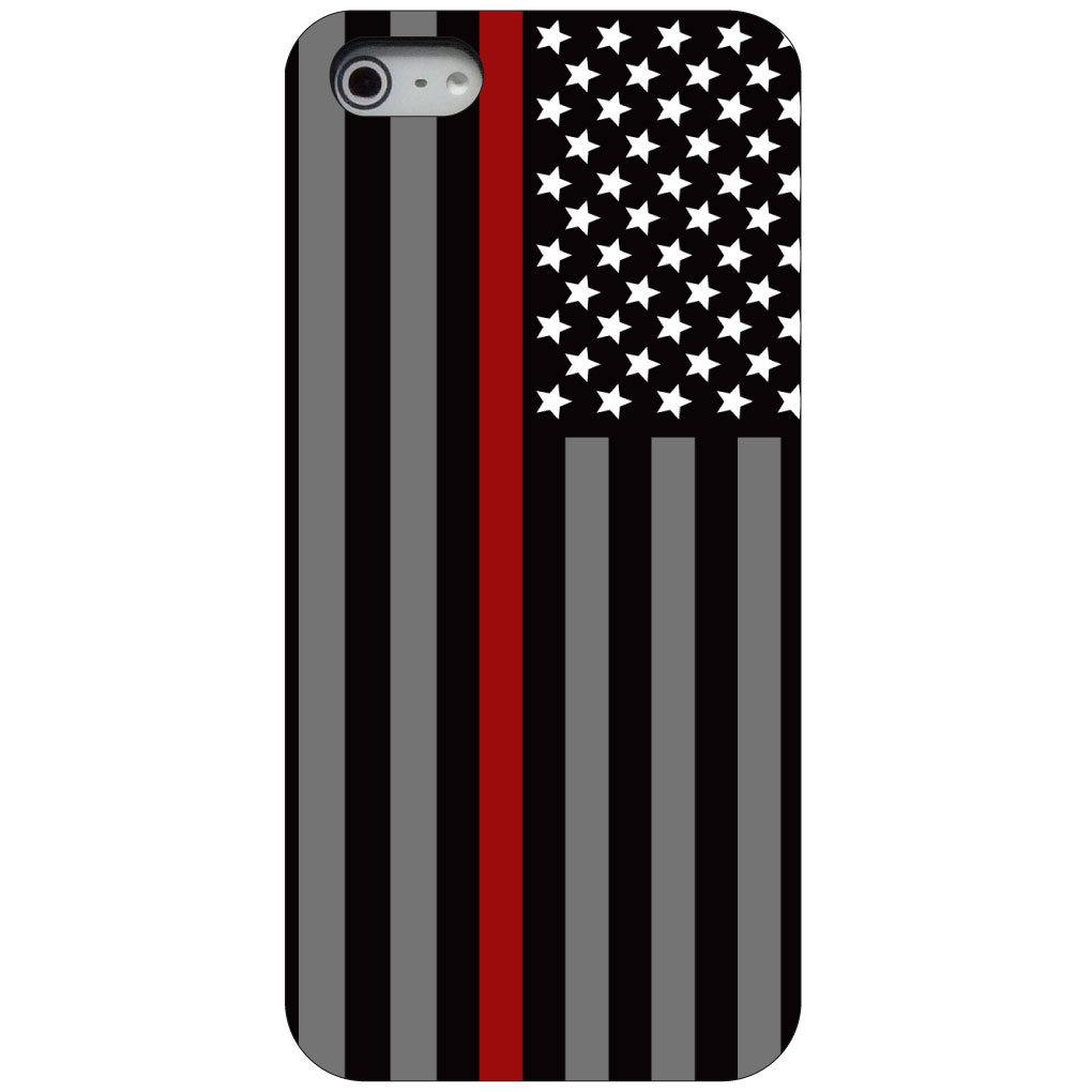 Funda rígida para iPhone/Samsung Galaxy delgada línea roja bandera de EE. UU. rescate contra incendios - Imagen 2 de 38